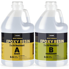 1 Gallon 3× UV Resistant Epoxy Resin Kit – Ultra Clear Non-Yellowing Formula for