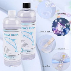 1set Crystal Clear 1:1 Epoxy Resin Casting Kit DIY Art Resin with Measuring Cups