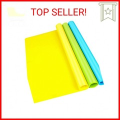 LEOBRO Silicone Mats, 3 PCS Silicone Mats for Crafts, Resin Molds, Play Dough Ma