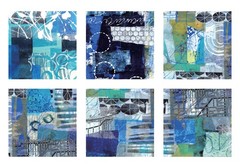 Yasutomo Origami Collage All Blue with 6 5-7/8″ x 5-7/8″, Multicolor