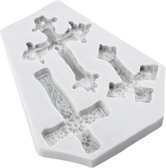 Cross Polymer Clay Mold Jesus Cross Silicone Molds for DIY Crafts Epoxy Resin Ca