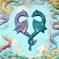 3D Crystal Dragon Silicone Mold – Heart Gemstone Dragon Resin Mold for Epoxy/…