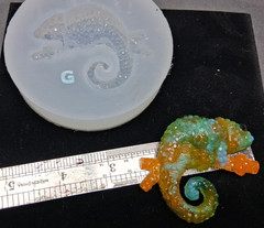Handmade Chameleon diamond pendant G mold-MOLD ONLY-