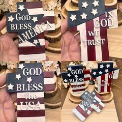 American Flag-4July Cross handmade silicone mold for crafts