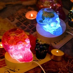 Actvty Skull Resin Mold, Set of Large, Medium, Small Silicone Transparent