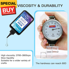 UV Resin, Upgrade 300g High Viscosity Hard UV Resin with Crystal Clear Resins Ki
