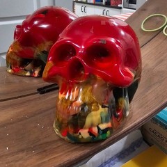 SKULL MOLD SILICONE 3D EPOXY RESIN CANDLES CANDY CHOCOLATE SOAP FONDANT 4 SIZES