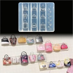 3D Handbag Gel Nail Art Mold Arts Resin Clutch Molds for Accessories Supplies…