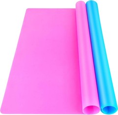 LEOBRO Silicone Mat for Resin Molds, 2 PCS 15.7″ x 11.7″ Playdough Mat, Silicone