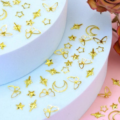 550Pcs/Box Metallic Butterfly Epoxy Accessories Stars Moon Resin Mold Silicone F