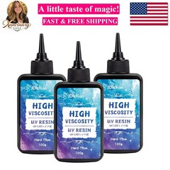 UV Resin, Upgrade 300g High Viscosity Hard UV Resin with Crystal Clear Resins…