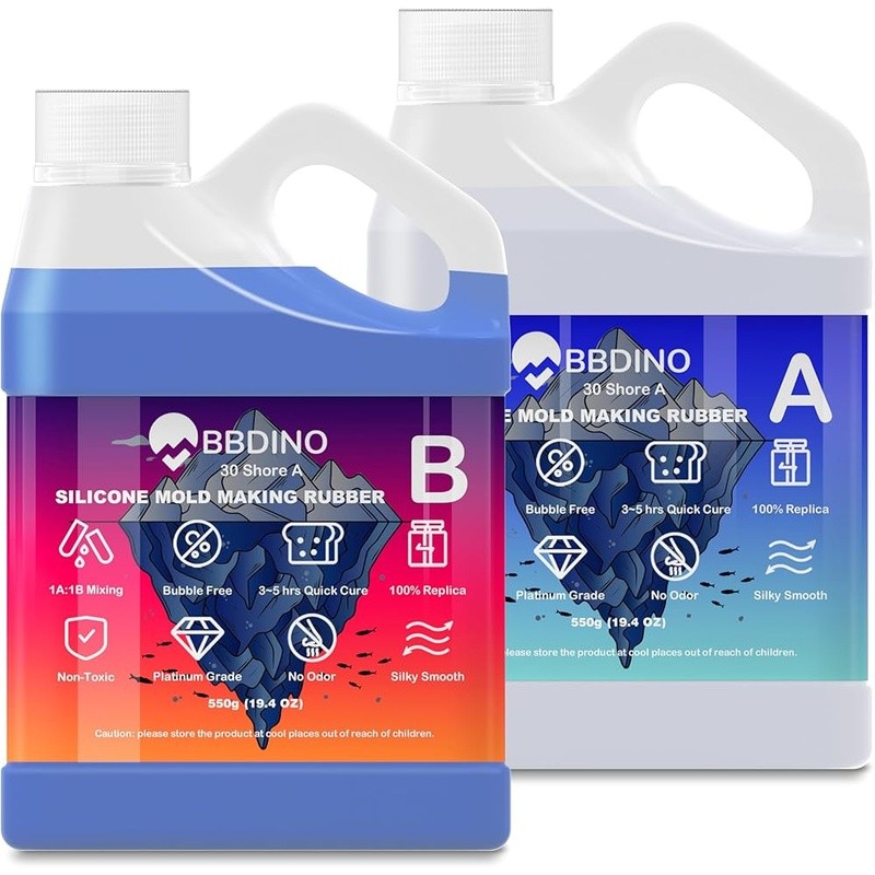 Liquid Silicone Mold Making Kit 30A Easy Mix Low Viscosity Safe Crafts New