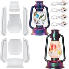 Kerosene Lamp Resin Mold Set, 2 Shapes Lantern Silicone Molds for Resin Casti…