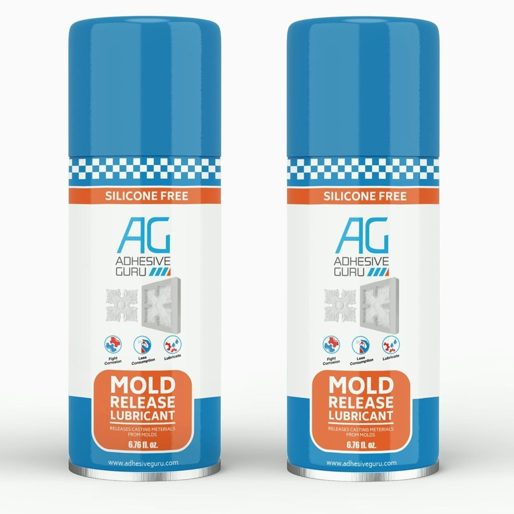 Adhesive Guru Non Silicone Epoxy Mold Release Spray (2×6.76 fl oz ), Silicone