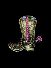 Handmade Crystal Cowgirl Boot Mold For Resin