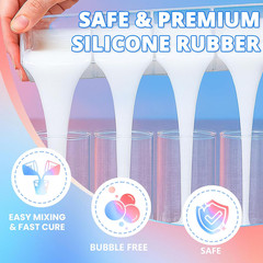 Translucent Silicone Mold Making Kit – 1 Gallon, 1:1 Mix, Fast Cure