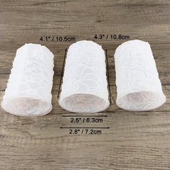 3pcs Flower Cylinder Candle Silicone Molds for Candle Making Soaps Light Resi…