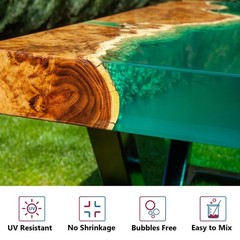Epoxy Resin 1 Gallon Kit, Crystal Clear Epoxy Resin High Gloss, Easy Mix 1:1 …