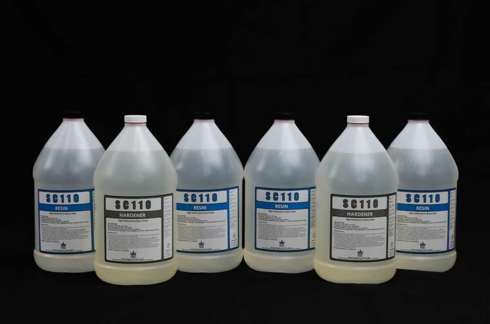 CLEAR EPOXY RESIN 6 GALLON KIT * UV RESISTANT * MARINE GRADE * NON-TOXIC * BOAT