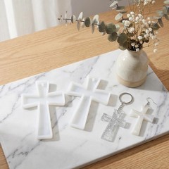 Cross Silicone Resin Molds, 2pcs Cross Pendant Epoxy Resin Mold Crucifix Cast…
