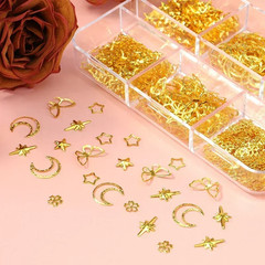 550Pcs/Box Metallic Butterfly Epoxy Accessories Stars Moon Resin Mold Silicone F