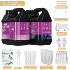 72OZ Crystal Clear Epoxy Resin Kit – Bubble-Free, UV Resistant for Crafts