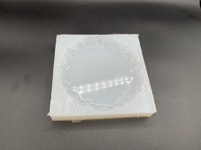 Lg 5 oz Volume Silicone Crystal Edged Tapered Coaster Mold