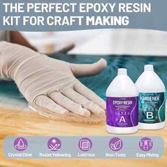 Bulk 4 Gallon Kit – Crystal Clear Tumbler Epoxy Resin – DIY Craft Arts Coating