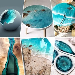 Epoxy Resin 1 Gallon Kit, Crystal Clear Epoxy Resin High Gloss, Easy Mix 1:1 …