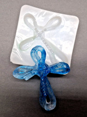 Handmade ribbon cross diamond pendant -mold-MOLD ONLY-