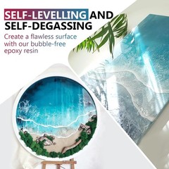 Epoxy Resin 1 Gallon Kit, Crystal Clear Epoxy Resin High Gloss, Easy Mix 1:1 …