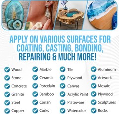 16 oz Self-Leveling Clear Epoxy Resin for Gorgeous Finishes – Safe & Easy to Use