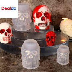 3D Skull Silicone Resin Mold Set Large Medium Small Clear Casting Molds