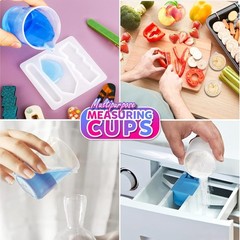 LEOBRO 24 PCS 100ml Resin Measuring Cups with 35PCS Mixing Sticks, Clear