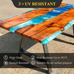 Epoxy Resin Kit UV Resistant Crystal Clear Liquid Glass Molds Coasters Jewelry