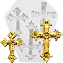 Cross Polymer Clay Mold Jesus Cross Silicone Molds for DIY Crafts Epoxy Resin Ca