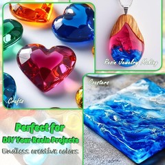Epoxy Resin Color Pigment – 24 Colors Liquid Epoxy Dye Set with 6 Glitters, H…