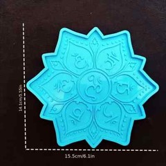 Silicone Mold Six-word Mantra Creative Coaster Crystal Low-level Mold Epoxy Resi