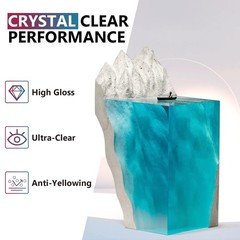 Epoxy Resin 1 Gallon Kit, Crystal Clear Epoxy Resin High Gloss, Easy Mix 1:1 …