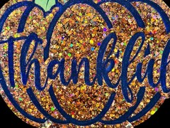 Pumpkin “Thankful” Plaque Mold For Resin