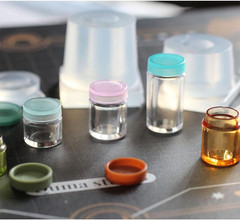 Miniature Jar Mold, Mini 3D Jar with Lid Silicone Resin Molds, Small Cylinder Bo