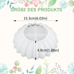 Resin Molds for Bowl, 5.24 x 1.65 inches Flower Tray Silicone Molds for Resin…