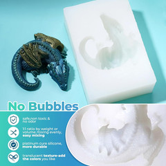 Silicone Mold Making Kit Liquid Silicone Rubber 140Oz/1 Gallon Translucent Clear