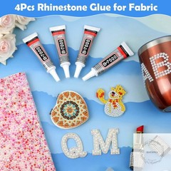 B7000 Glue Clear for Rhinestones, 4pcs 15mL Strong Adhesive B-7000 Jewelry Bead