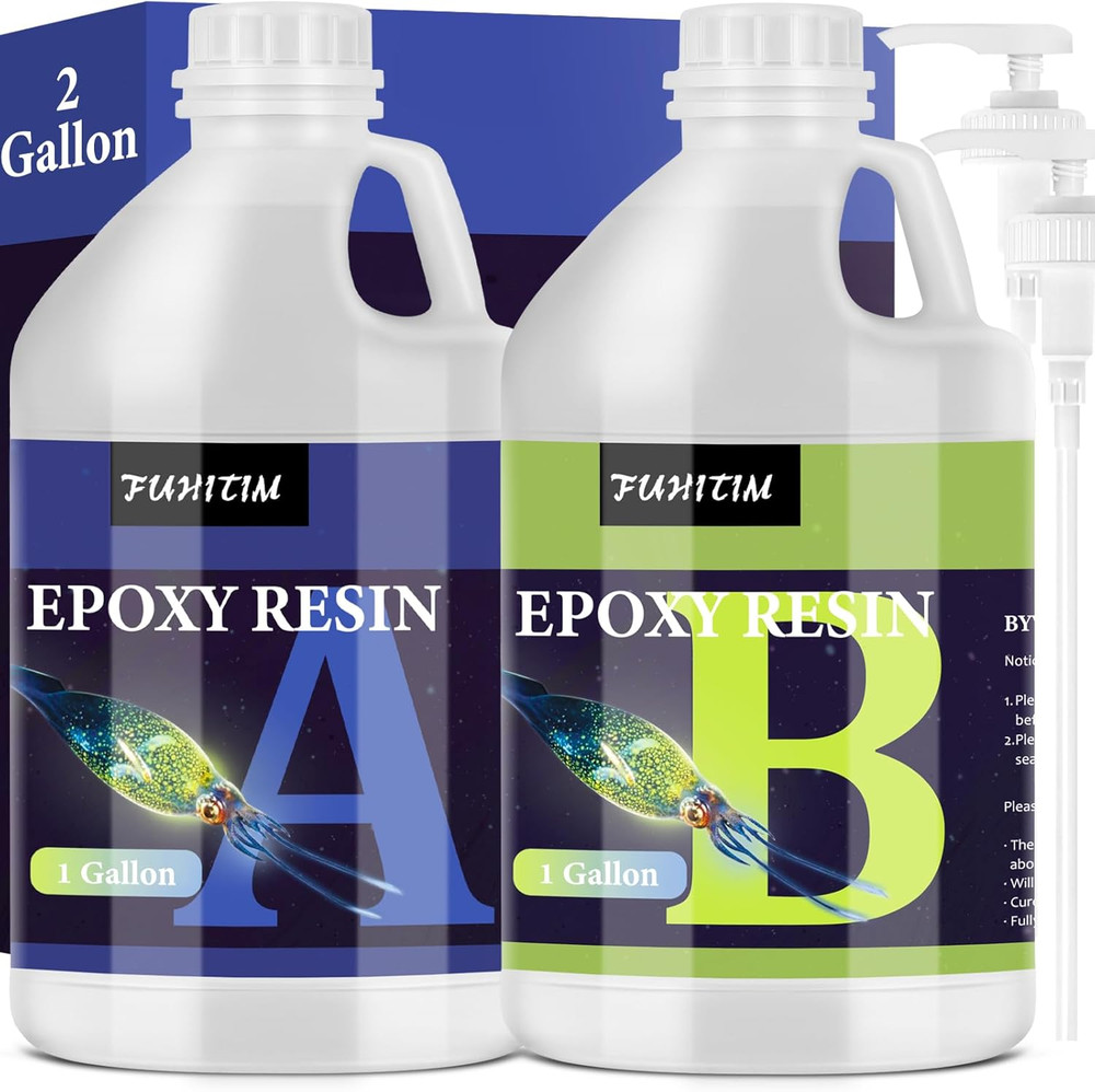Epoxy Resin 2 Gallon – Crystal Clear Epoxy Resin Kit – Self-Leveling, High-Gloss