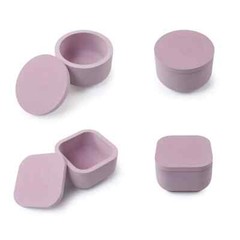 2-Part Cylinder Cube Candle Jar Molds with Lids, Concrete Molds