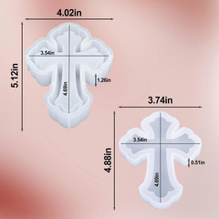 Fancy Cross Box Resin Silicone Mold, Jar Storage Mould with Lid for Ornament Sto