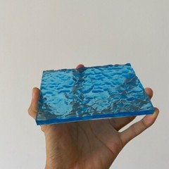 1pcs 10x10cm Wave Water Ripple Scene Floor Model Ornament Resin Base Accessories
