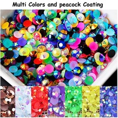 22000 PCS Multicolor Resin Rhinestones – Mixed Sizes for Stunning DIY Crafts