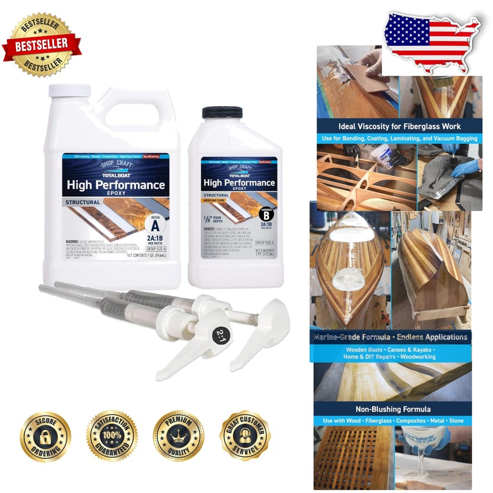 High Performance Epoxy Kit 1.5 Quart – Medium Hardener, Water Resistant